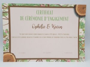 Certificat symbolique Charme boisé