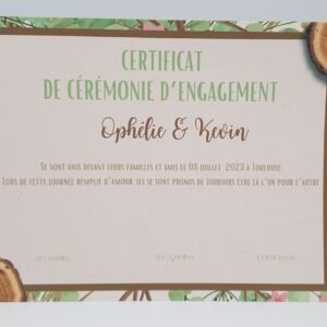 Certificat symbolique Charme boisé