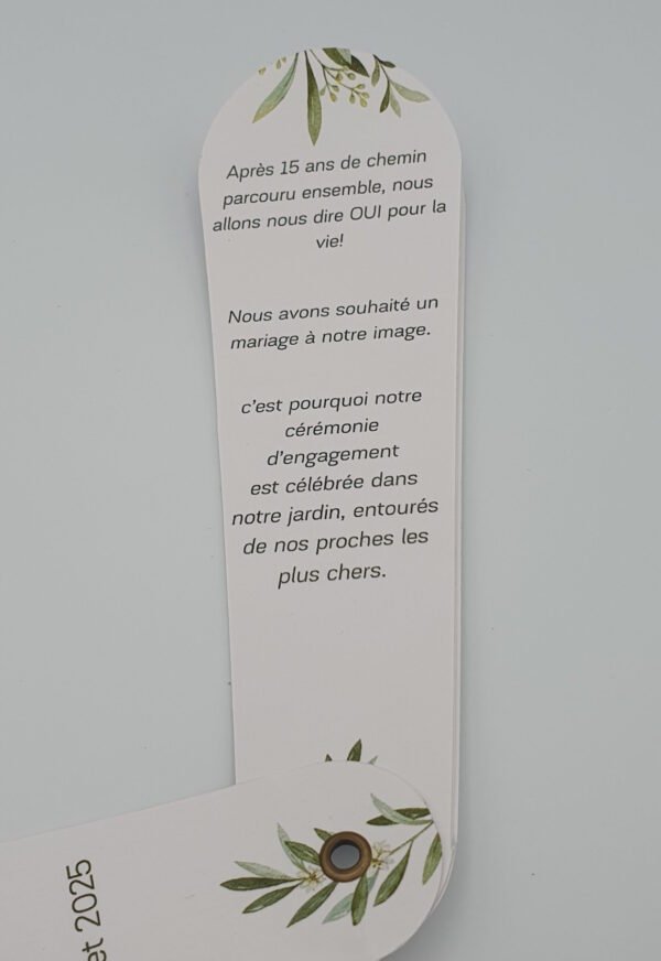 Éventail "pétales" Éclat d'oliviers – Image 5