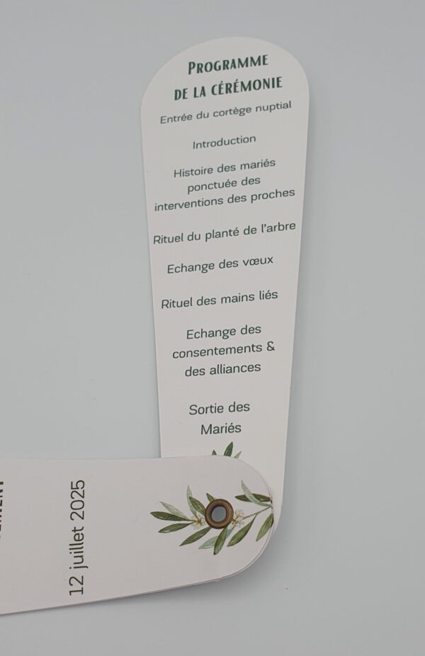 Éventail "pétales" Éclat d'oliviers – Image 4