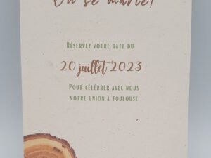 Save the date Charme boisé