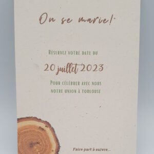 Save the date Charme boisé