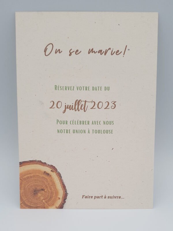 Save the date Charme boisé – Image 2