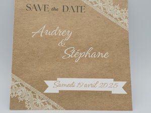 Save the date Dentelle