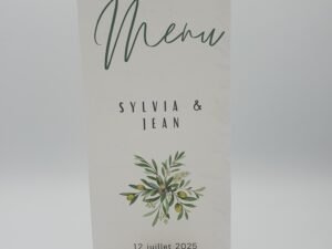 Menu – Éclat d’Oliviers