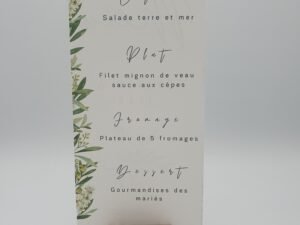 Menu – Éclat d’Oliviers