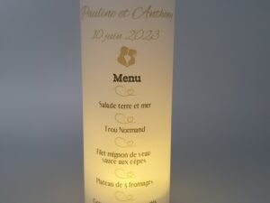 Menu photophore – Douceur satinée