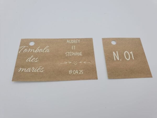 Ticket tombola des mariés - Dentelle – Image 2