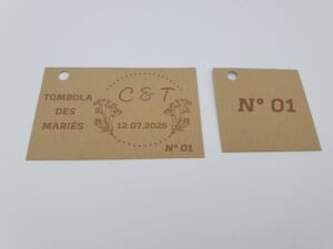 Ticket tombola des mariés – Authentique