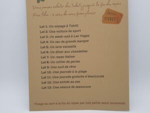 Affiche  tombola des mariés – Authentique