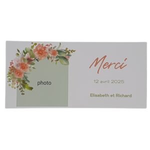 Carte de remerciements – Champêtre chic