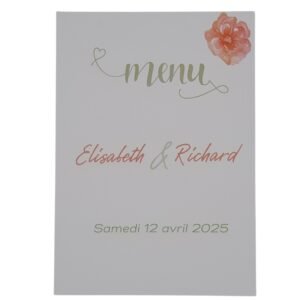 Menu – Champêtre Chic