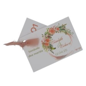 Ticket tombola des mariés – Champêtre Chic