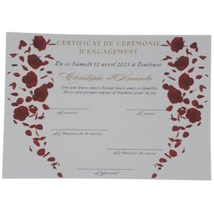 Certificat symbolique – Éclat d’amour