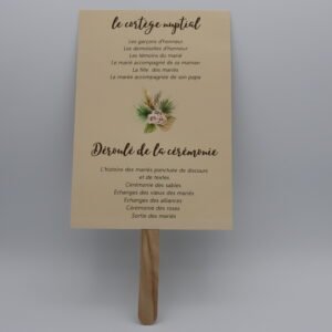 Éventail de mariage – Collection Élégance Naturelle