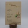 menu de mariage élégant et naturel