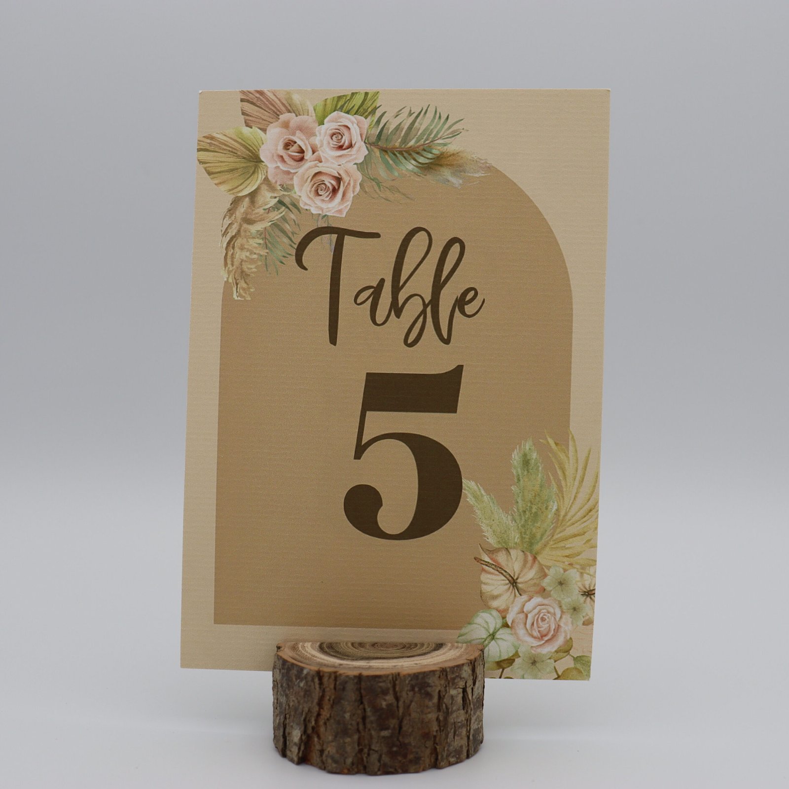 numérotation de table pour mariage champêtre chic
