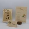 papeterie de table élégante et naturelle – menu de mariage