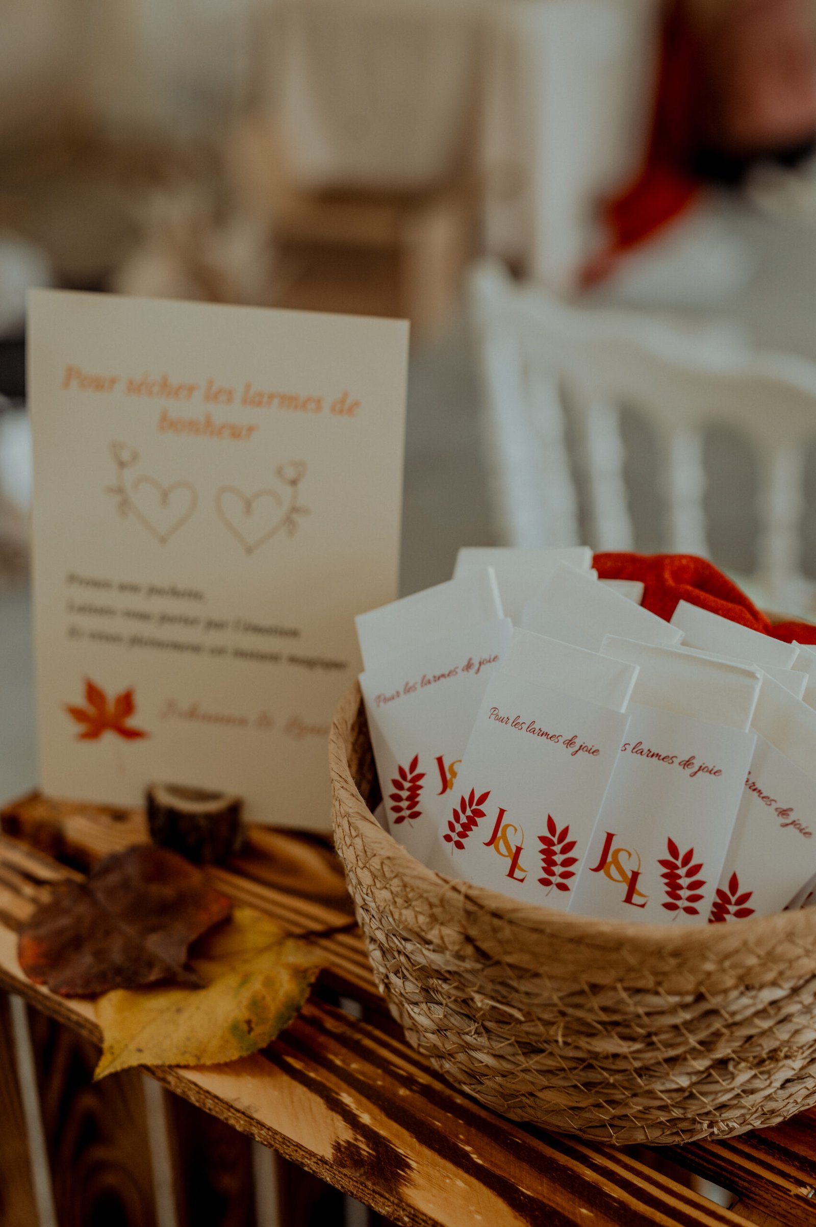 pochettes larmes de joie mariage