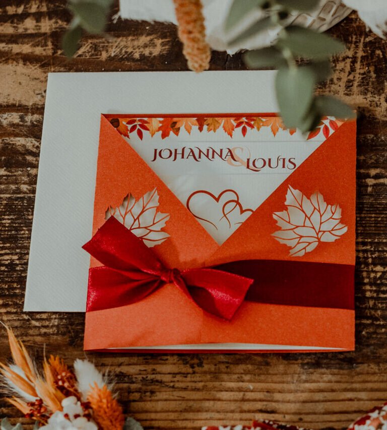 faire part mariage automne