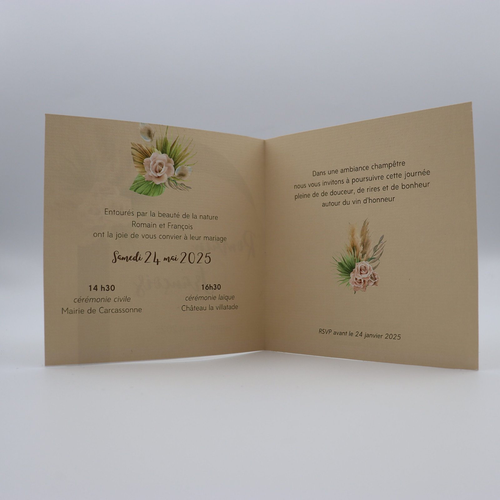 faire part mariage champêtre