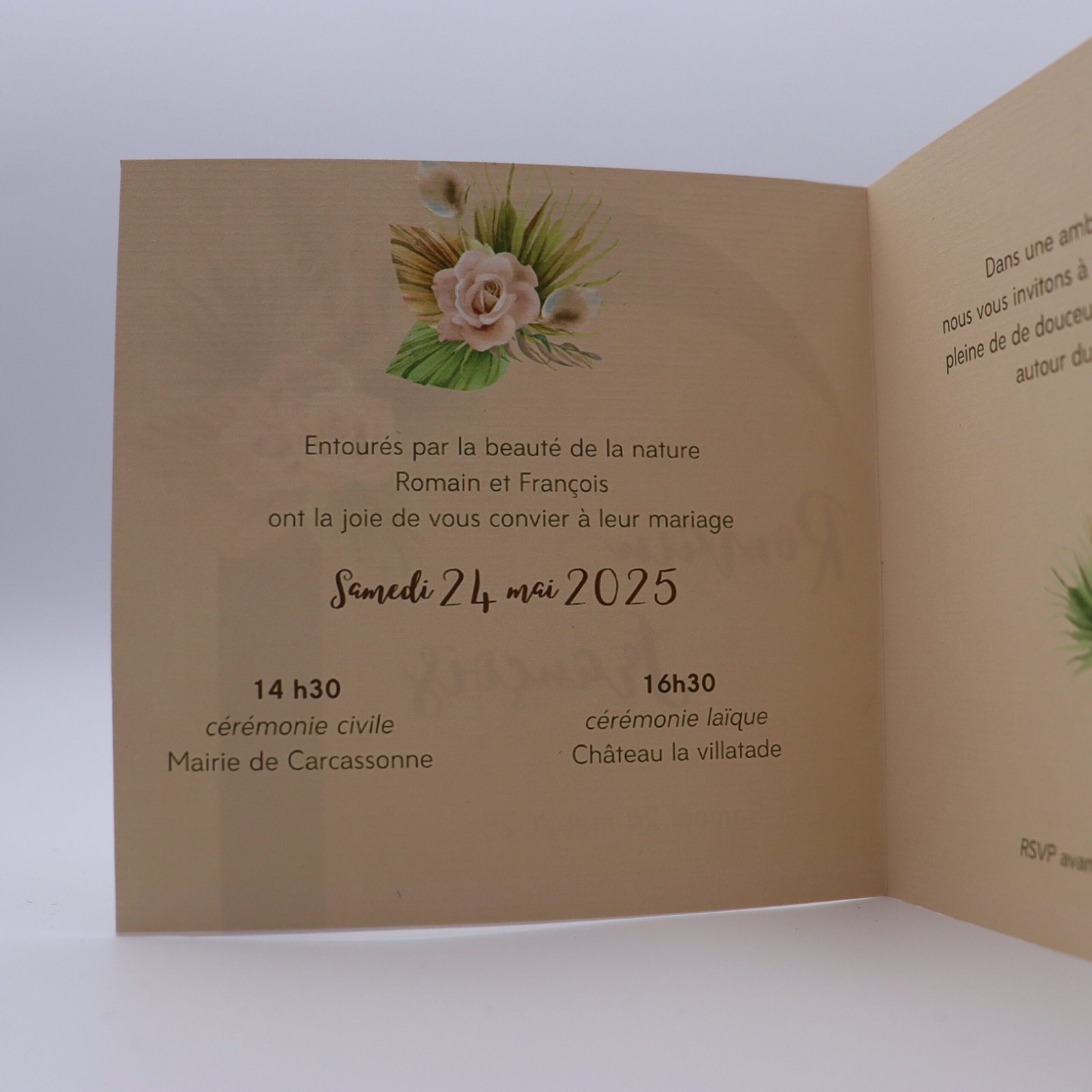 faire part mariage champêtre