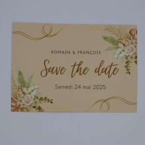 Save the date mariage – Collection Élégance Naturelle