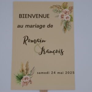Éventail de mariage – Collection Élégance Naturelle