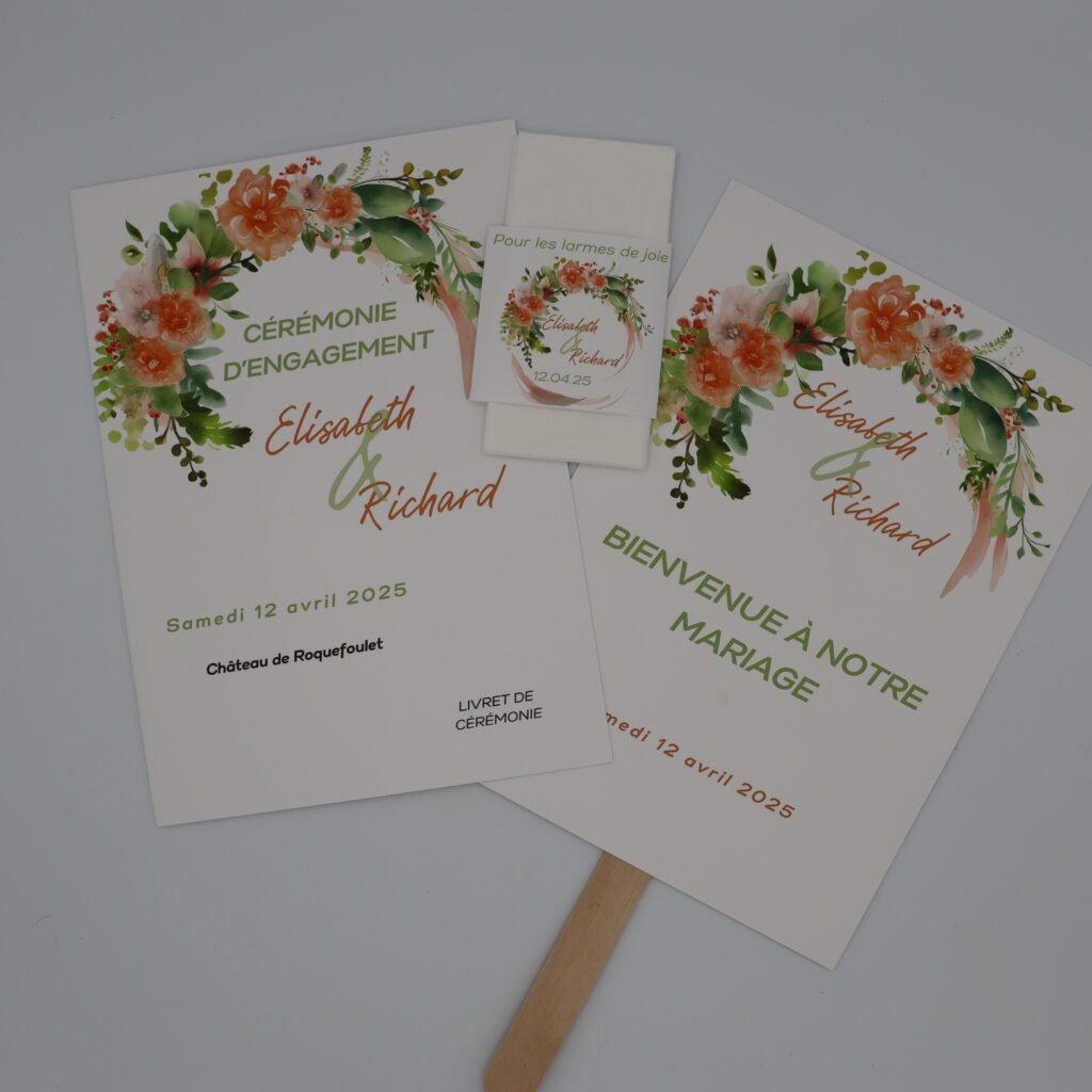papeterie cérémonie mariage champêtre chic