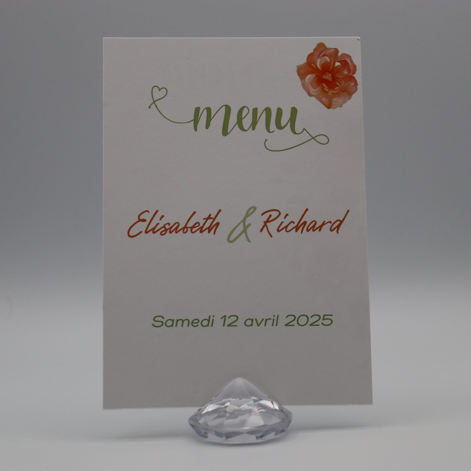 menu mariage champêtre chic