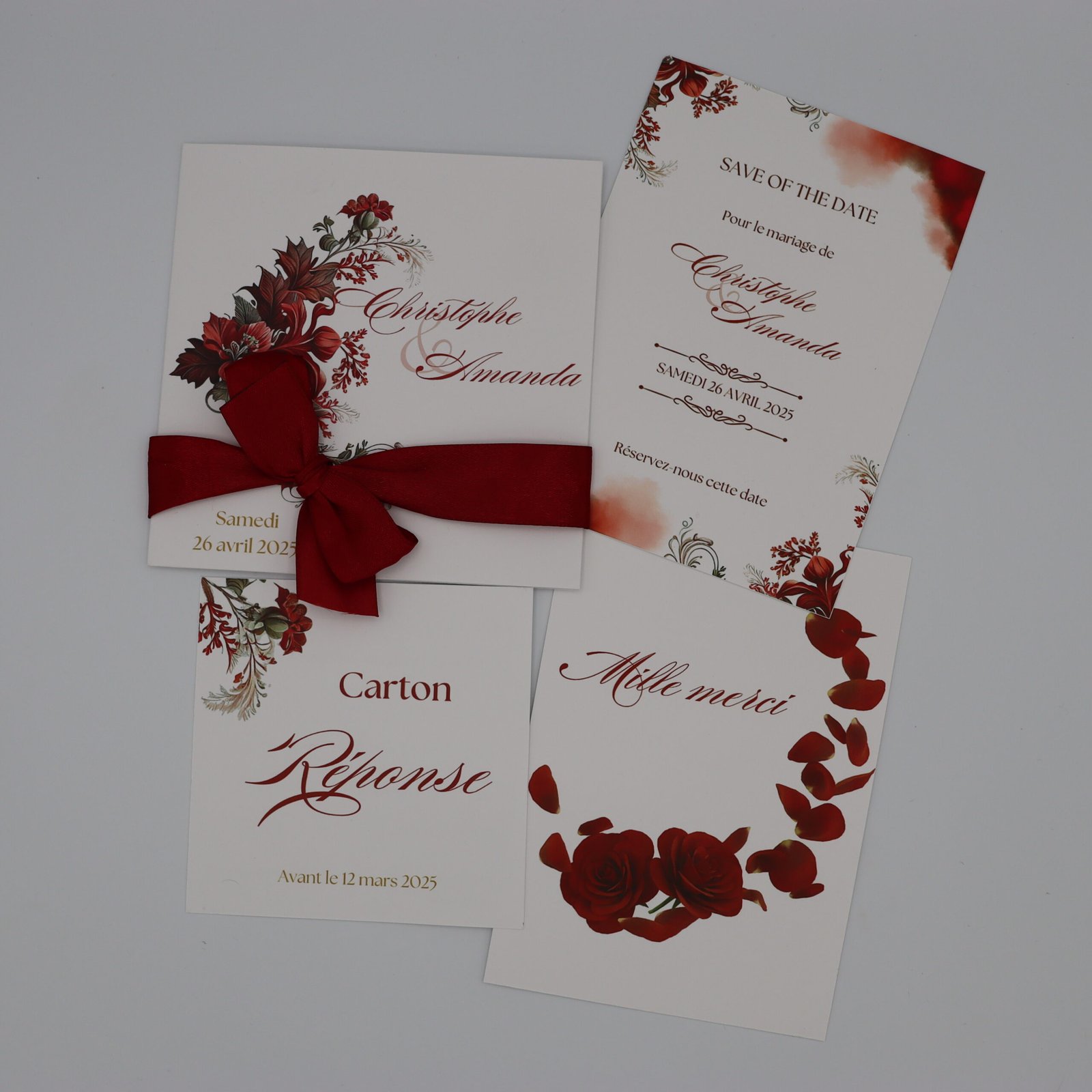 papeterie mariage romantique