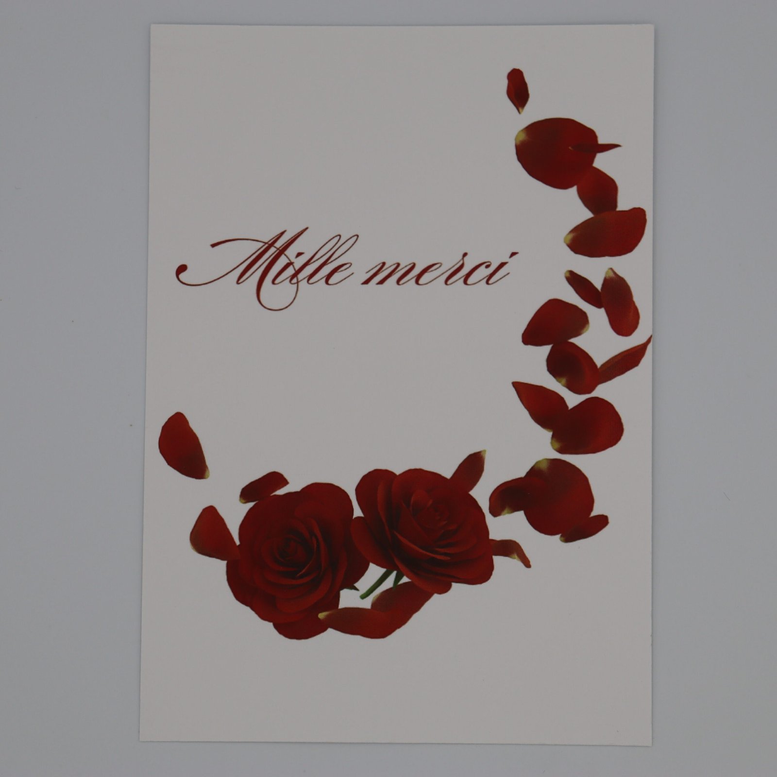 carte de remerciements mariage romantique