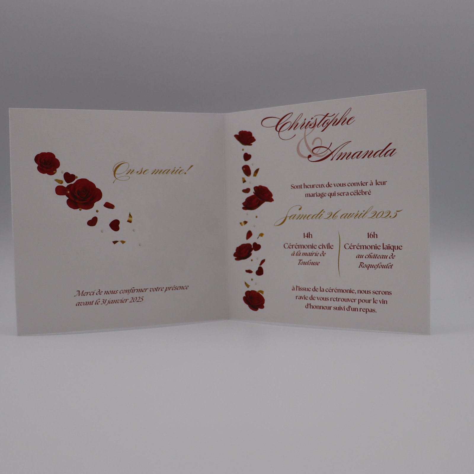 faire-part mariage romantique