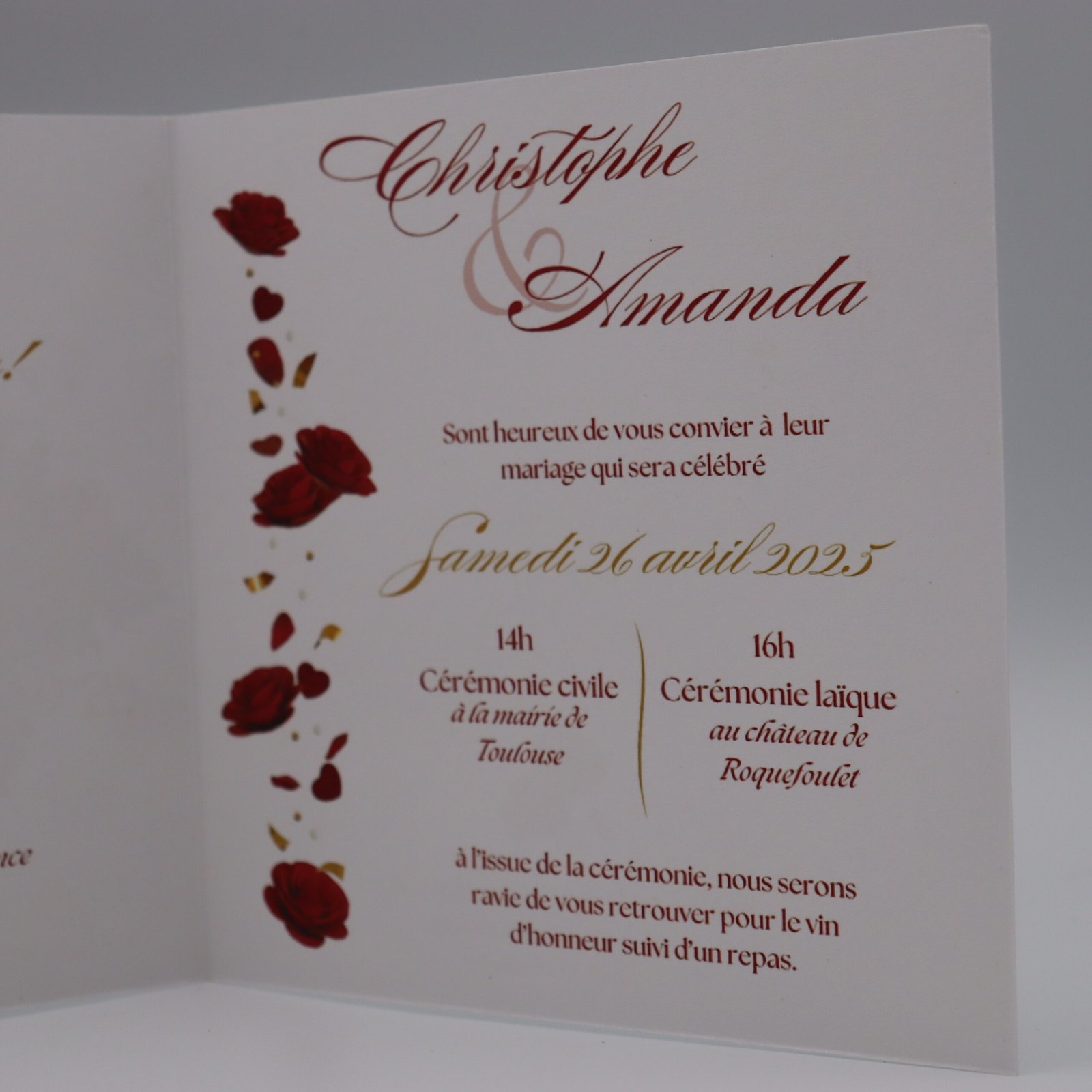 faire-part mariage romantique