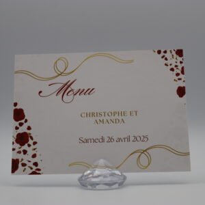 Menu mariage – Collection Éclat d&rsquo;amour