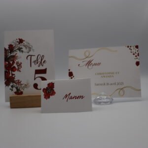 Numéro / Nom de table – Collection Éclat d&rsquo;Amour