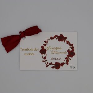 Ticket tombola des mariés – Collection Éclat d’amour