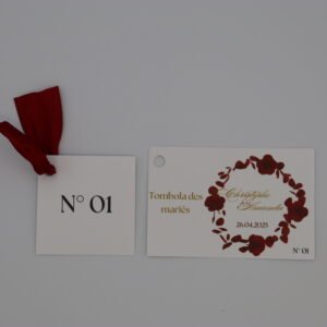 Ticket tombola des mariés – Collection Éclat d’amour