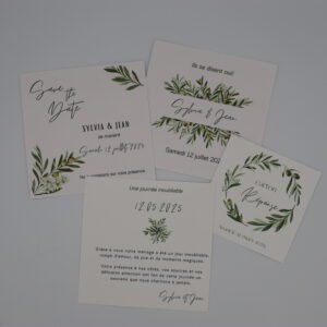 Save the date mariage – Collection Éclat d’oliviers