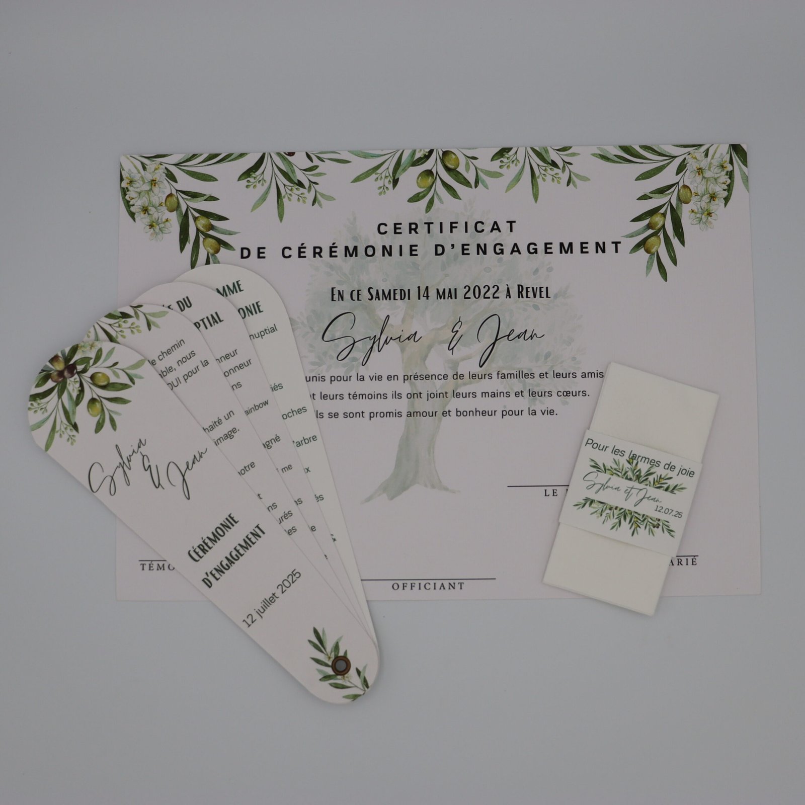papeterie cérémonie mariage olivier