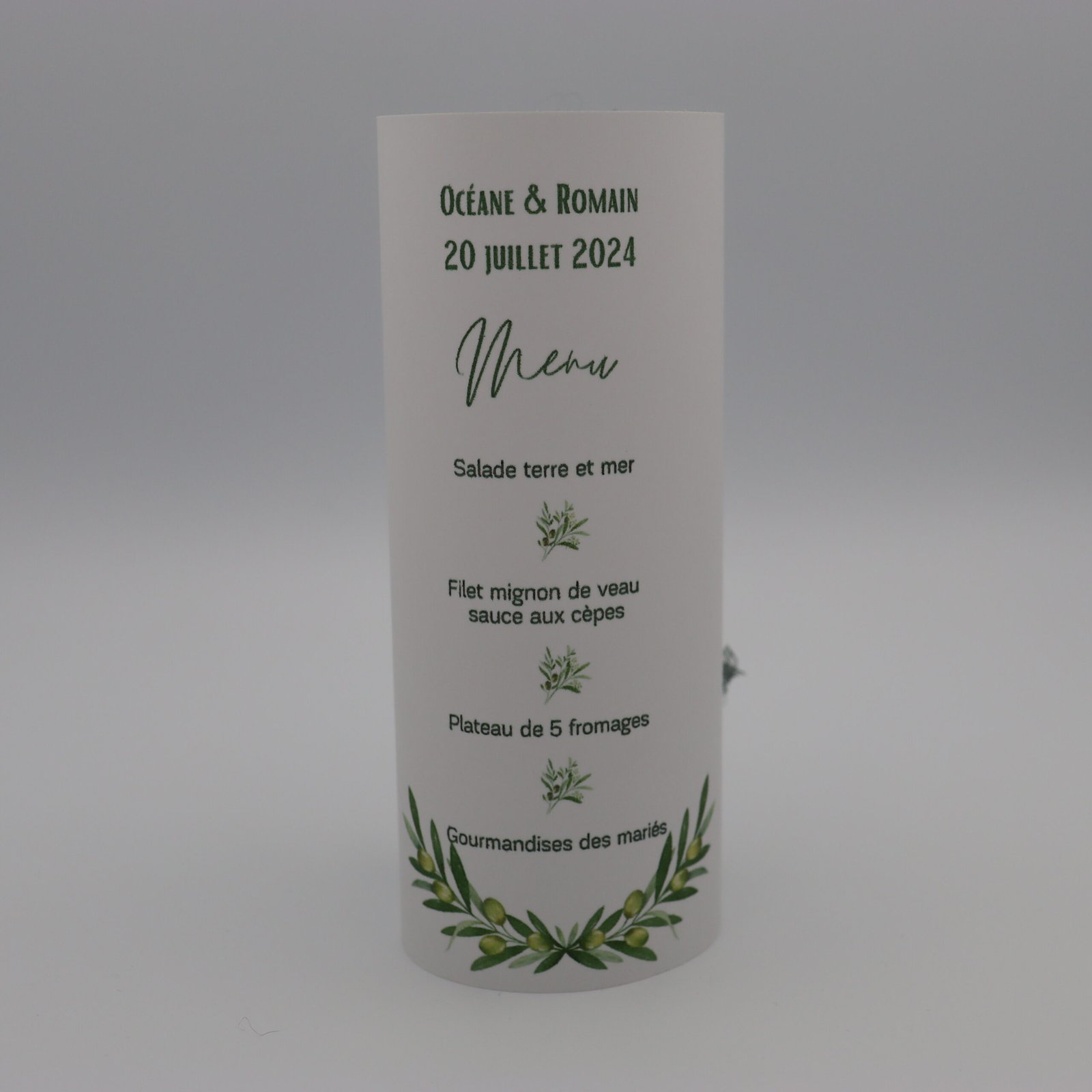 menu photophore oliviers