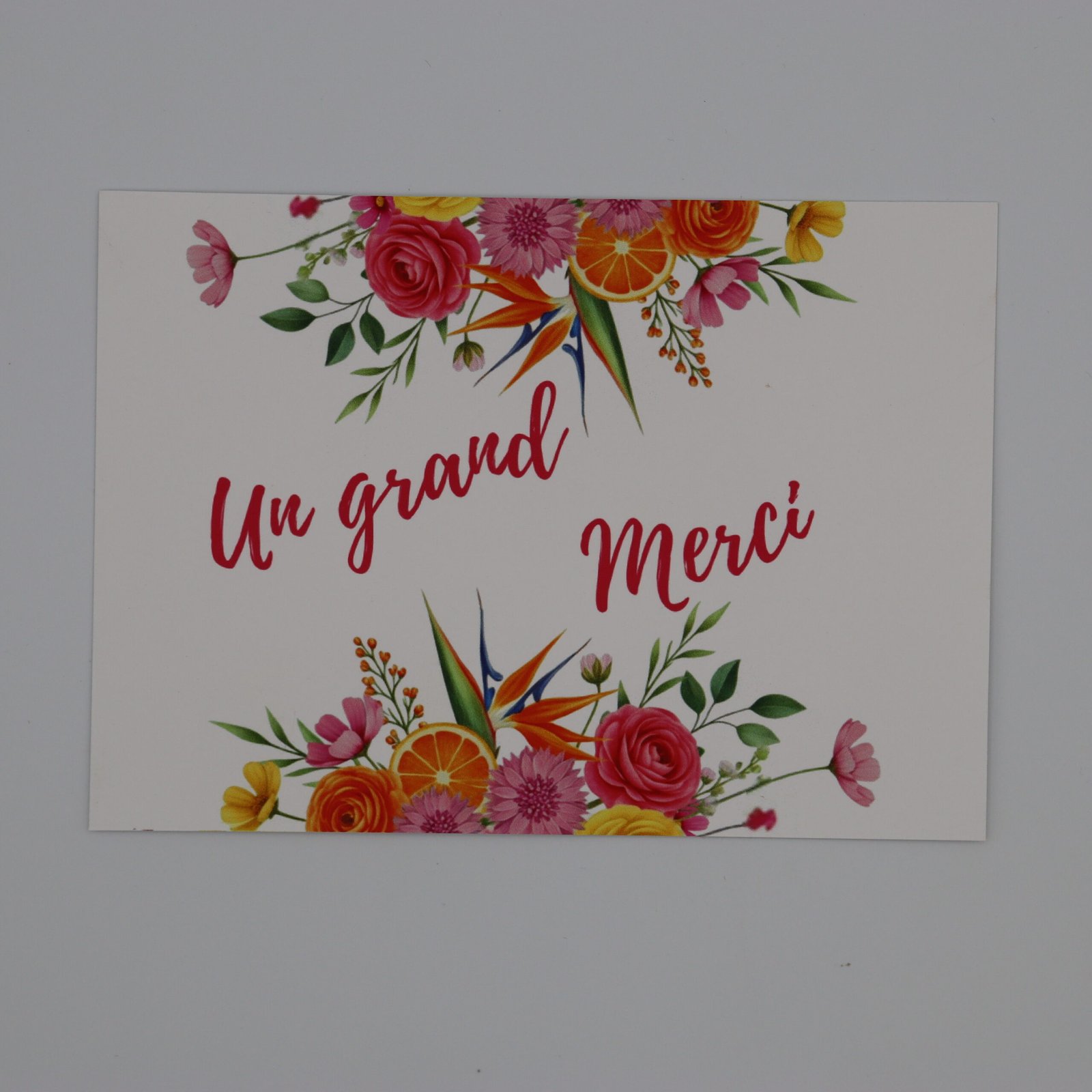 carte remerciements mariage coloré