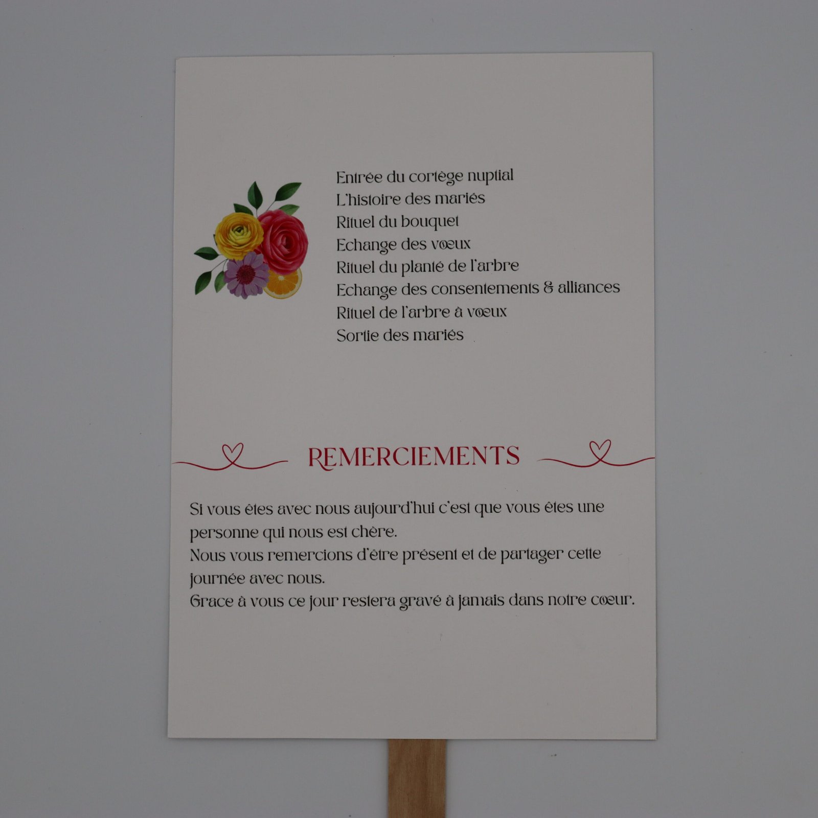 éventail mariage coloré