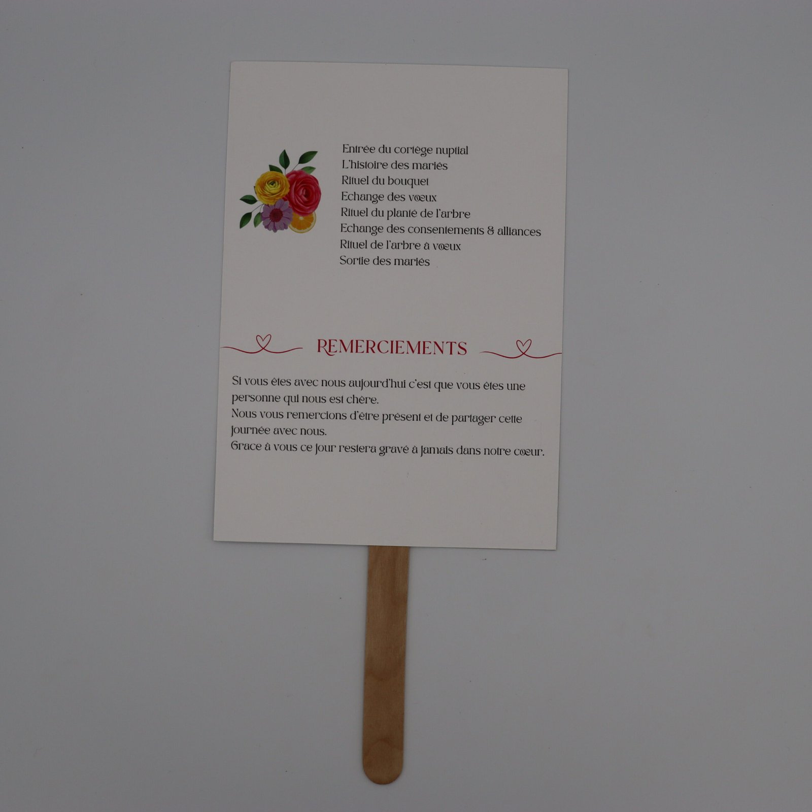 éventail mariage coloré