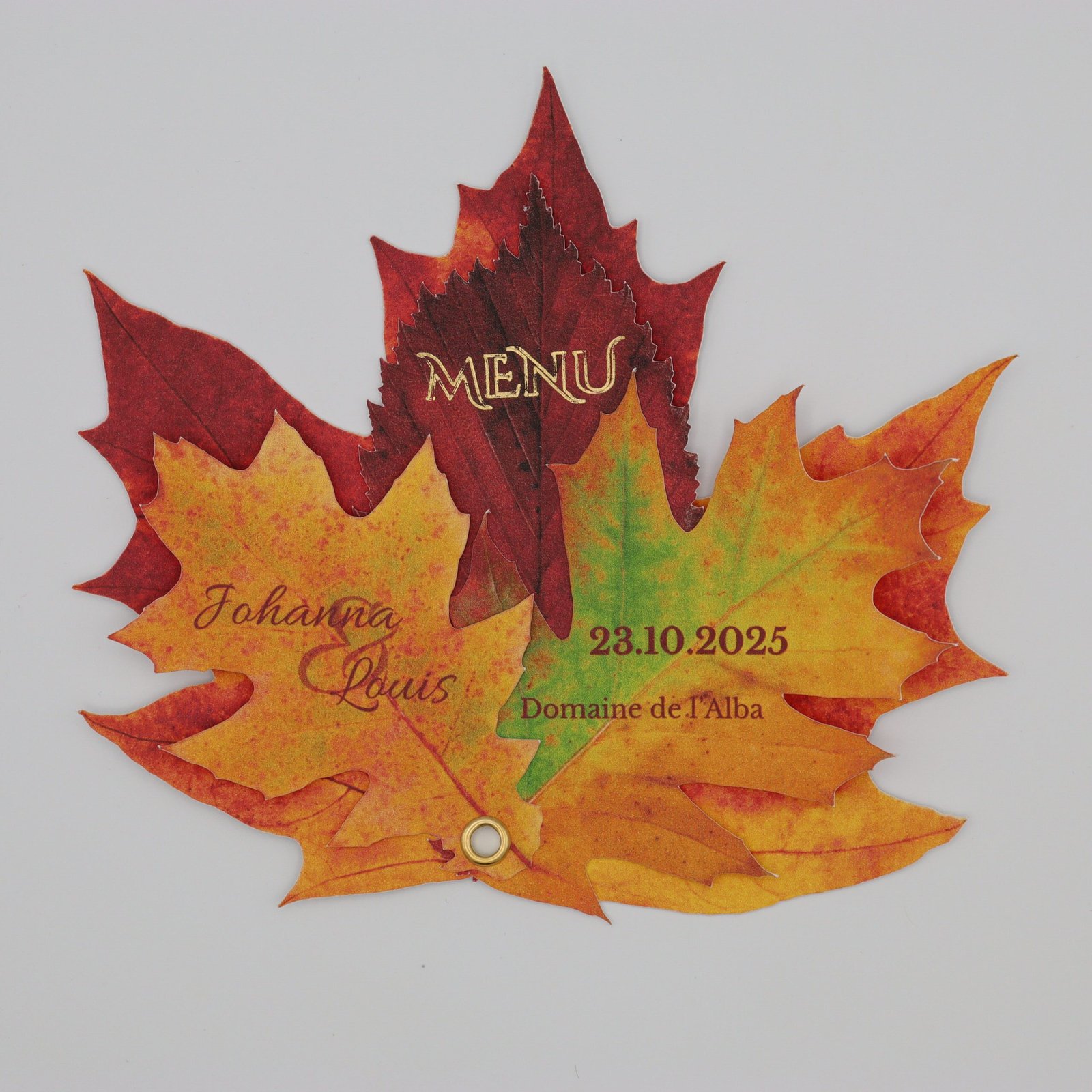 menu feuille automnale