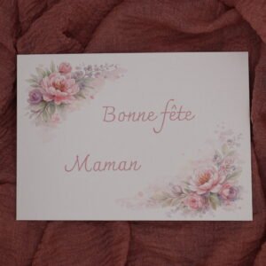 Carte fête des mères – Rose tendresse