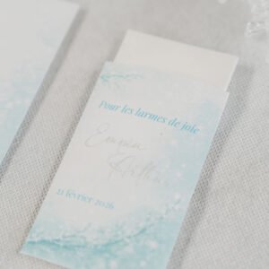 Pochette larmes de joie – Collection Givre d&rsquo;Amour