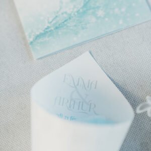 Cône à confettis – Collection Givre d&rsquo;Amour