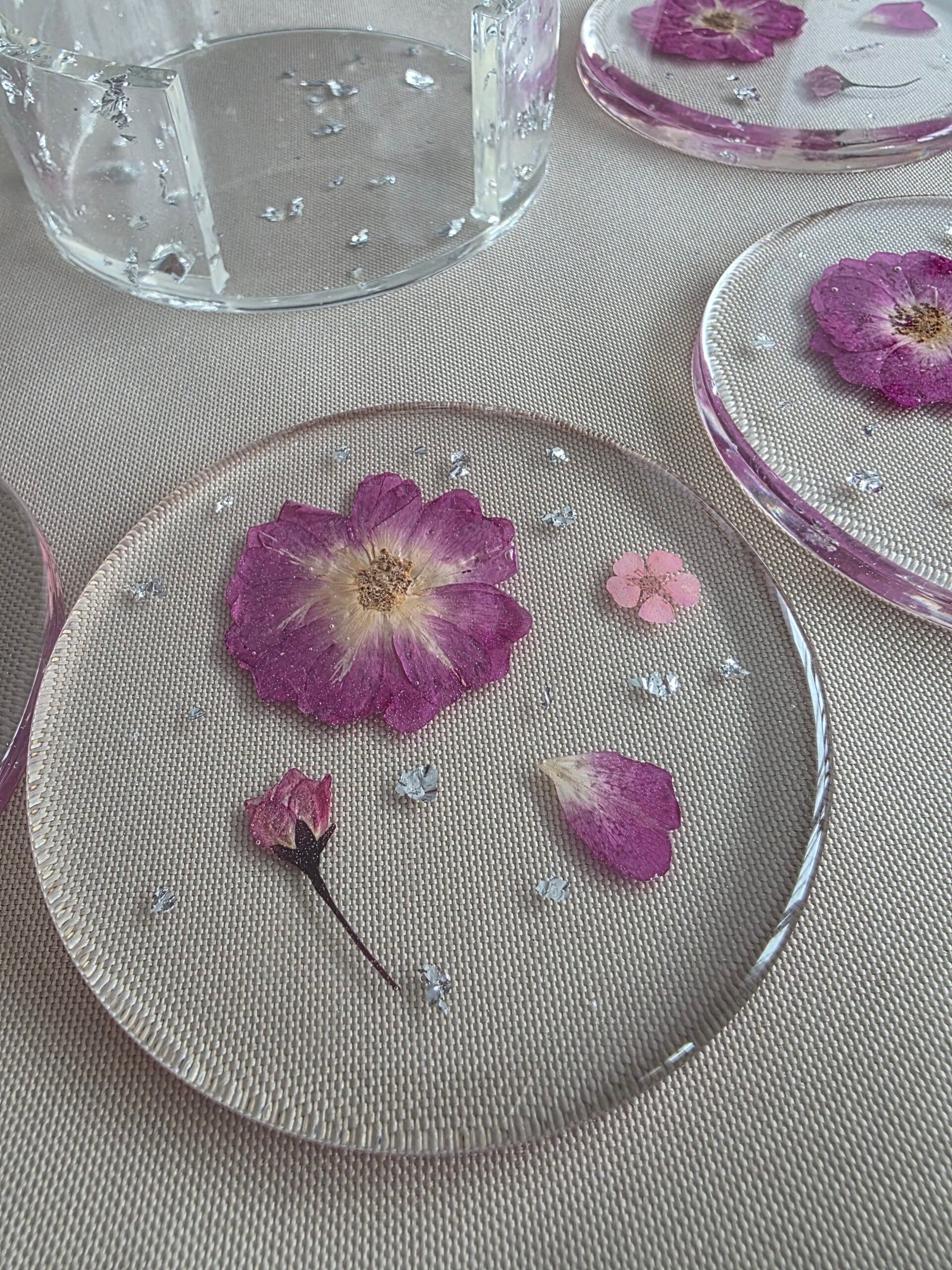 sous verres résine époxy
