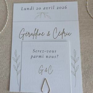 Faire part mariage – Collection Epure